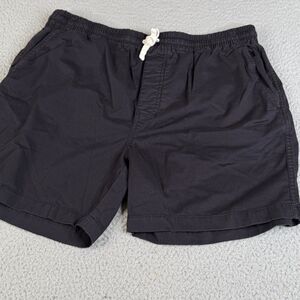 J. CREW Chino Shorts Mens Large x 6" Black Elastic Waist Drawstring Stretch #2